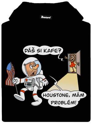 Houstone, mám problém! pánská mikina klokanka Black
