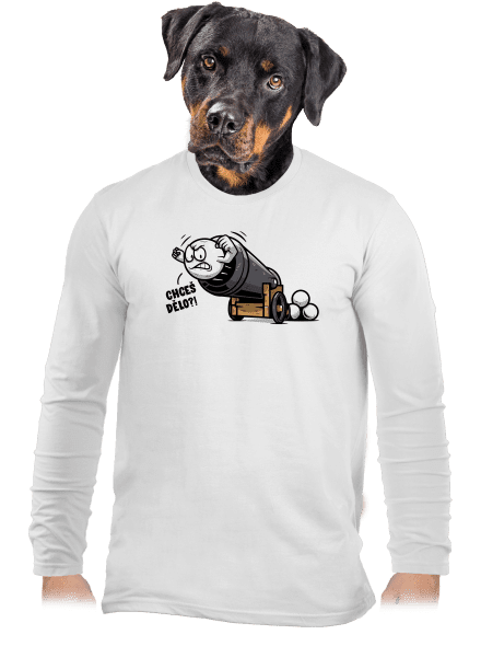 Chceš dělo? pánské dlouhý rukáv White