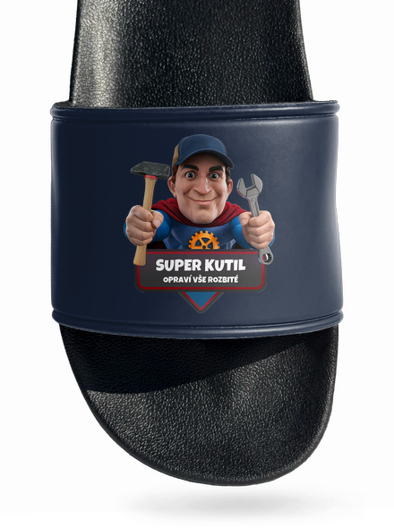 Super táta pantofle Navy