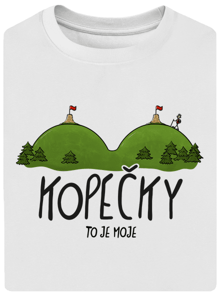 Kopečky unisex tričko oversized White