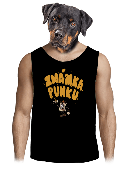 Vylitá známka punku  pánské tílko Black