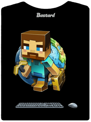 B17: Minecraft dámské tričko s lemem Black