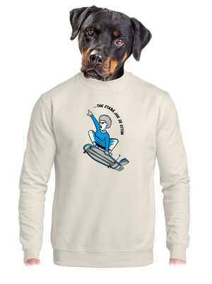 unisex mikina bez kapuce