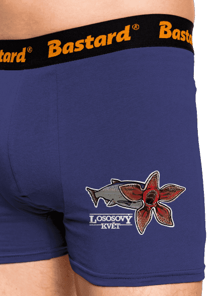 Lososový květ boxerky Blue Navy