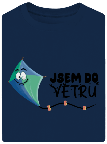Do větru unisex tričko oversized Midnight Blue