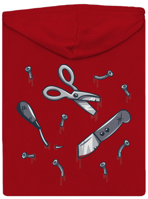 Halloween nářadí pánská mikina na zip Red