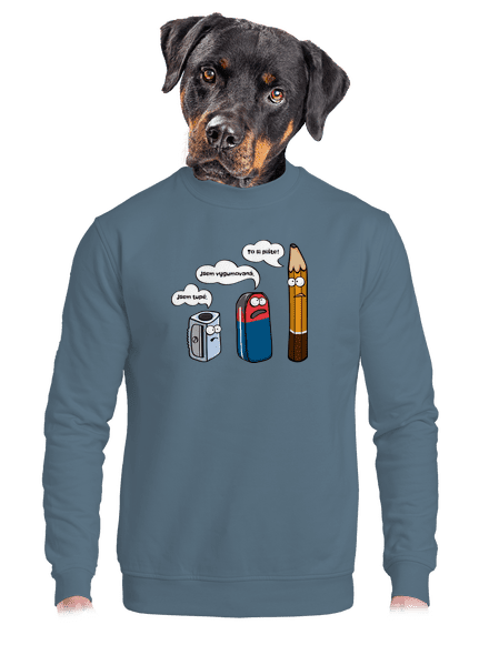 To si pište unisex mikina bez kapuce Nordic Blue