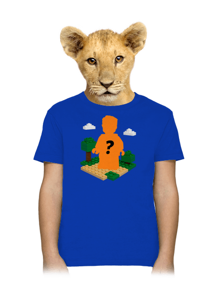 Lego postava z vlastní fotky dětské tričko Royal Blue