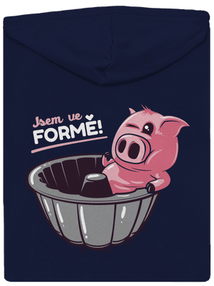 Ve formě pánská mikina na zip Navy