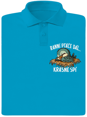 Ranní ptáče spí pánská polokošile Blue Atol