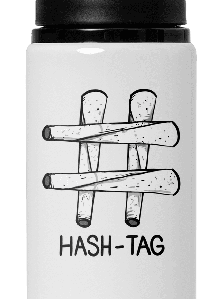 Hash tag lahev na vodu White