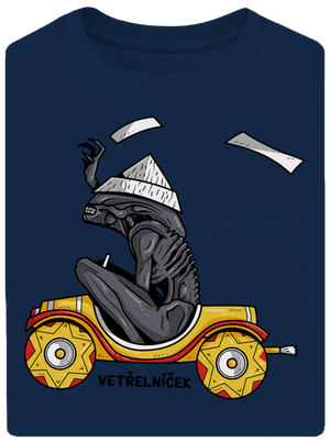 Vetřelníček unisex tričko oversized Midnight Blue