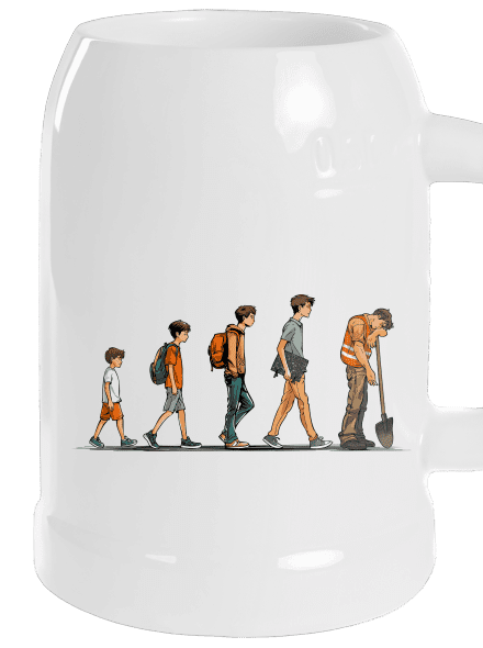 Evoluce studenta půllitr White
