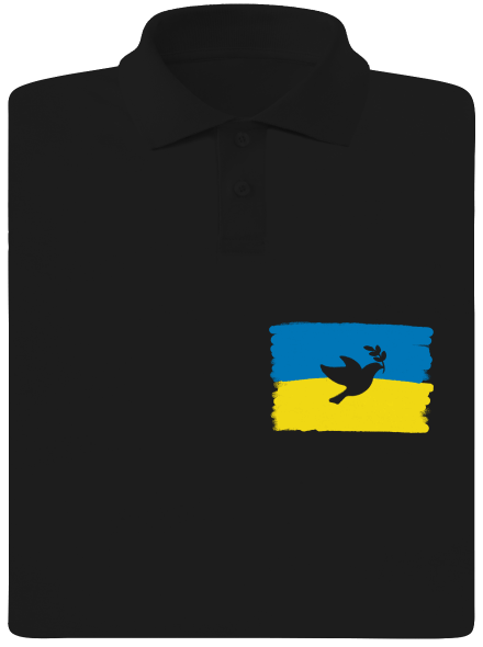 Ukrajina - Holubice pánská polokošile Black