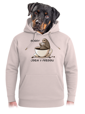 V pressu unisex mikina premium Rose Chalk