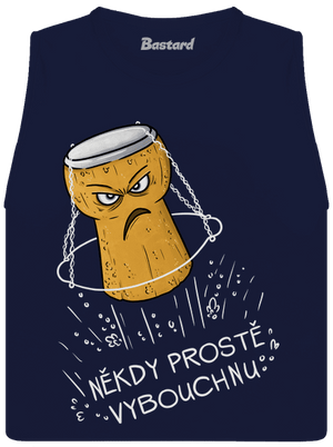 Někdy vybouchnu dámské tílko volné Navy