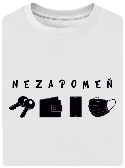 Nezapomeň unisex tričko oversized White