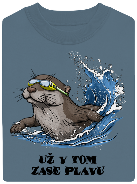 Už v tom zase plavu unisex mikina bez kapuce Nordic Blue