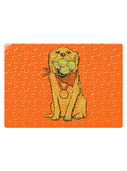Zlatý retrívr puzzle White