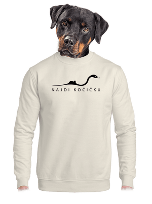 Najdi kočičku unisex mikina bez kapuce Off White