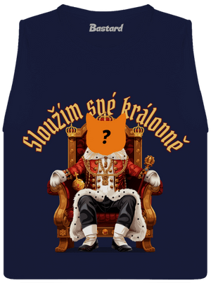 Sloužím svému králi dámské tílko volné Navy