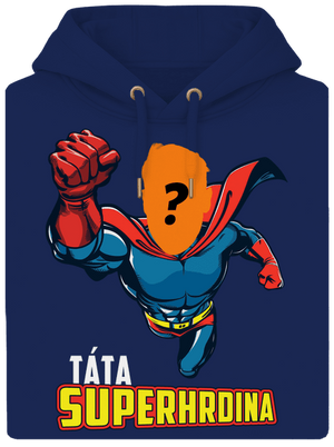 Táta superhrdina unisex mikina premium Navy