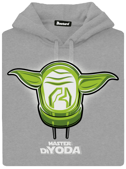 Mistr DiYoda pánská mikina klokanka Light Melange