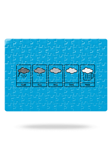 Předpověď počasí puzzle White