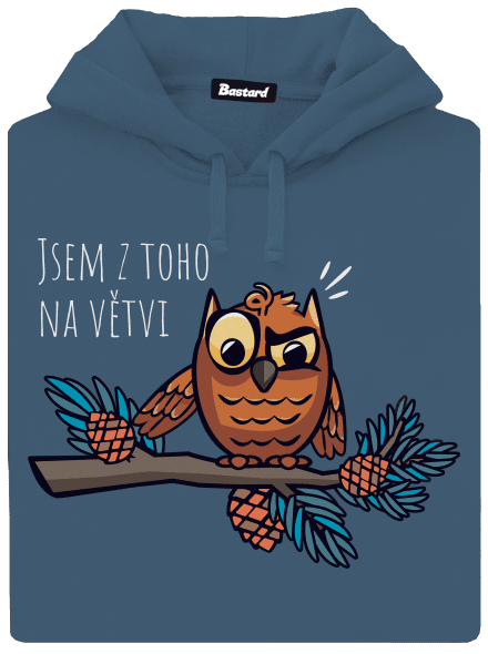Jsem na větvi dámská mikina klokanka Denim