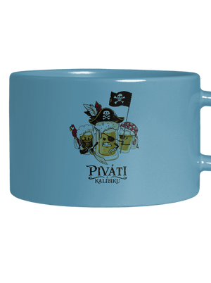 Piváti z Kalibiku hrnek makronka Blue Macaron