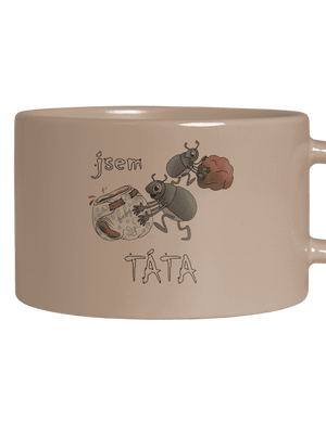 Jsem táta a máma hrnek makronka Brown Macaron