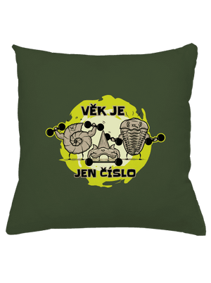 Věk je jen číslo polštář Olive Green