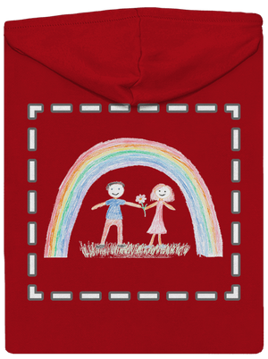 Dětské kresby - nahraj vlastní pánská mikina na zip Red