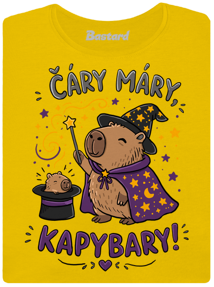 Čáry máry kapybary dámské tričko Yellow