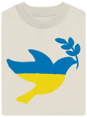 Ukrajina - Holubice obrys unisex mikina bez kapuce Off White