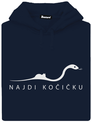 Najdi kočičku pánská mikina klokanka Navy