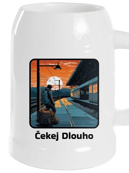 Čekej dlouho půllitr White
