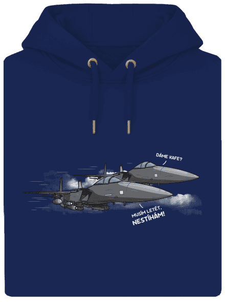 Stíhačka nestíhá unisex mikina premium Navy