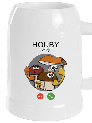 Houby volají půllitr White