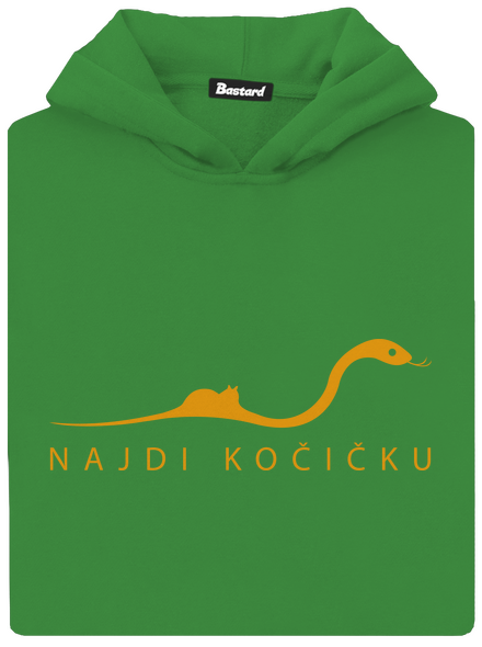 Najdi kočičku dětská mikina klokanka Kelly Green AWD