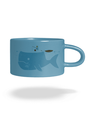 Rybaření  hrnek makronka Blue Macaron