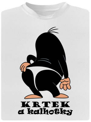 Krtek a kalhotky pánské sportovní tričko White