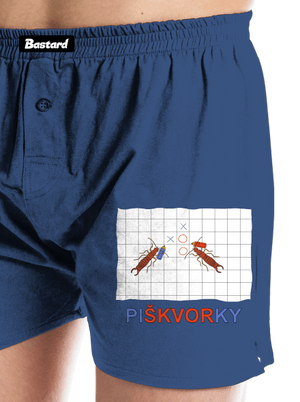 Škvoří piškvorky pánské trenky Blue
