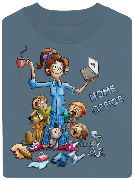 Maminčin home office unisex mikina bez kapuce Nordic Blue