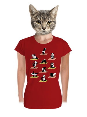 Pandí jóga dámské tričko premium Red Mal