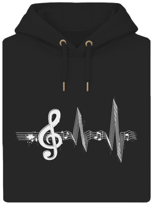 Žiju muzikou unisex mikina premium Dark Black