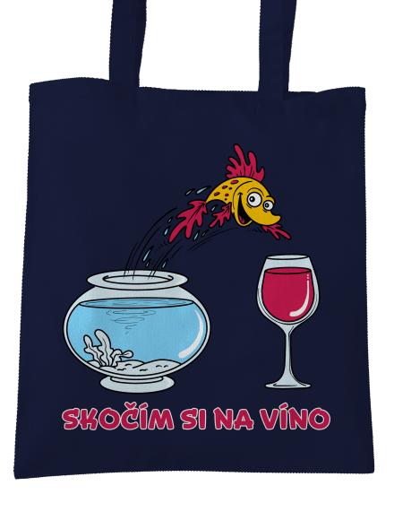 Skočím si na víno taška French Navy