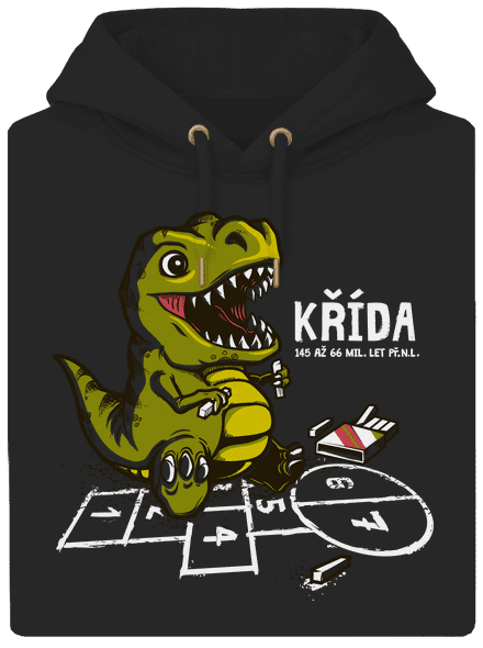 Křída unisex mikina premium Dark Black