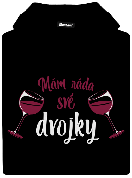 Dvojky dámská mikina klokanka Black