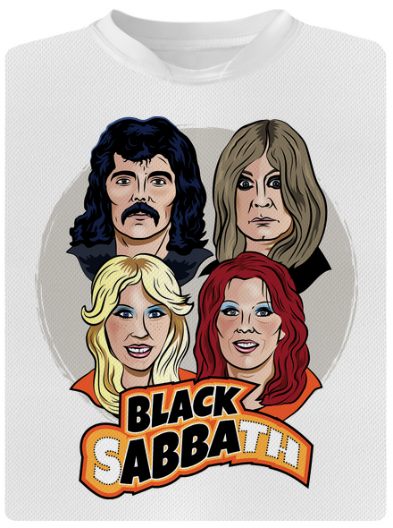 Black Abba dětské sportovní tričko White